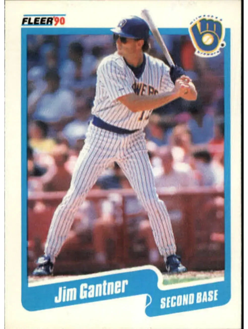 1990 Jim Gantner Fleer Baseball Card #324